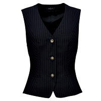 アイトス Pieds ベスト（3ツボタン） ブラック 9号 HCV9420-099 1着（直送品）