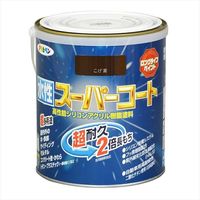 アサヒペン　水性スーパーコート　1.6L　こげ茶　（直送品）