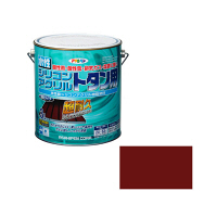 アサヒペン　水性シリコンアクリルトタン用　3L　赤さび　（直送品）