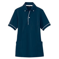 アイトス 介護ユニフォーム サイドポケット半袖ポロシャツ（男女兼用） AZ7668 ネイビー 5L 1枚（直送品）