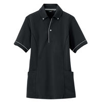 アイトス 介護ユニフォーム サイドポケット半袖ポロシャツ（男女兼用） AZ7668 ブラック 4L 1枚（直送品）