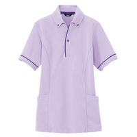 アイトス 介護ユニフォーム サイドポケット半袖ポロシャツ（男女兼用） AZ7668 ラベンダー SS 1枚（直送品）
