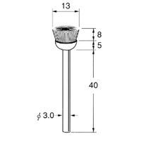 日本精密機械工作 研磨剤入ナイロンブラシ軸付 カップ型 B7331 1パック(5個)（直送品）