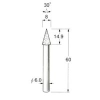 日本精密機械工作 軸付電着ダイヤモンド砥石 D4658 1個（直送品）