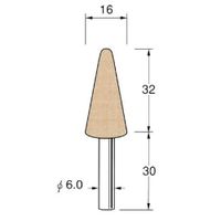 日本精密機械工作 軸付砥石 G6613 1パック(5個)（直送品）