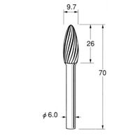 日本精密機械工作 難削材加工用超硬カッター スパイラルカット K8661 1個（直送品）