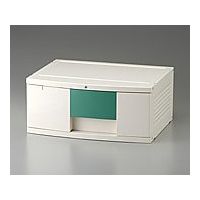 アズワン トレイBOX(鍵付) A3用グリーン 470×360×205mm 304H 1個 0