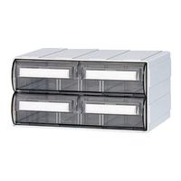 サカセ化学工業 カセッター A5サイズ以下(W248×D192×H125mm)引出上下2段 クリアー HA5-072 1個（直送品）