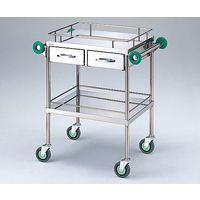 アズワン とっても静かな回診車(引出2個付き) (2段) 750(940)×450×850mm TSB-750 1台 0-1622-12（直送品）