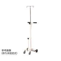 久喜製作所 ガートル架付ボンベカート(ストッパー付き) ホワイト 持ち手 固定式 SBC-501GWH 1個 0-7291-14（直送品）