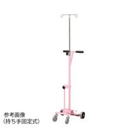 久喜製作所 ガートル架付ボンベカート(ストッパー付き) ピンク 持ち手 固定式 SBC-501GPK 1個 0-7291-15（直送品）