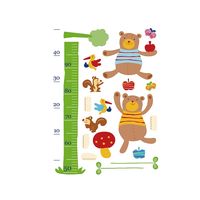 サンコーマーク工業 ウォールステッカー 身長計 くまさん PWS-54 1セット 8-6409-04（直送品）