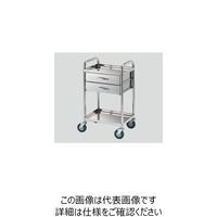 アズワン とっても静かな枠付き回診車(2段引出し) 2段 453×353×8 TS4535X 1個 8-6457-01（直送品）