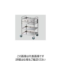 アズワン とっても静かな枠付き回診車(2段引出し) 3段 603×453×9 TS6045Y 1個 8-6457-04（直送品）