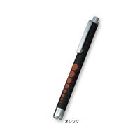コンテック ラバー調ソフトＬＥＤペンライト　ブラック／オレンジ KE-337 1セット（3本） 8-6494-03