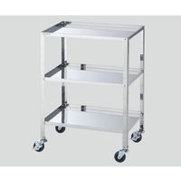 アズワン ステンレス静音ワゴン(組立式) ラージ3段 614×414×846 8-6992-02 1個（直送品）