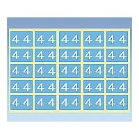 日本ホップス カラーナンバーラベル 50×50mm(4) CNL-S 1セット(300片:100片×3袋) 0-2564-05（直送品）