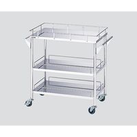 アズワン ステンレスグリーンカート(静音タイプ) 3段 870×450×835mm SW-3S 1台 3-4085-14（直送品）