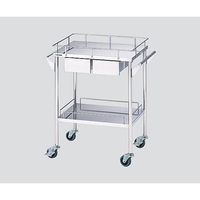 アズワン ステンレスグリーンカート(静音タイプ) 2段 引出付(2個) 720×450×835mm SS-2HS 1台 3-4087-11（直送品）