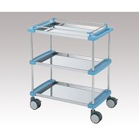 日進医療器 回診車(ナーシングカート) TY416ー3 引出し無し 3段ブルー TY-416-3 1台 8-5115-04（直送品）