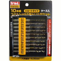 三共コーポレーション　TRAD　10本組ショートコバルトドリル　TCDS-2060　（直送品）