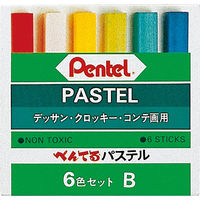 ぺんてる ぺんてるパステル 6色 Bタイプ D GA-6BD 1個
