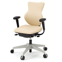 【設置込】イトーキ　cassico（カシコ） オフィスチェア　T型肘付　背面：樹脂タイプ（オフホワイト）　背座：ミルキーホワイト　1脚（直送品）