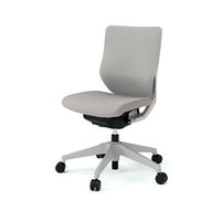 【設置込】イトーキ エピオス オフィスチェア クロスタイプ ローバック（グレーフレーム グレー樹脂脚）肘無 フリーロッキング 背座：グレー（直送品）