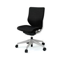 【設置込】イトーキ エピオス オフィスチェア クロスタイプ ローバック（グレーフレーム グレー樹脂脚）肘無 フリーロッキング 背座：ブラック（直送品）