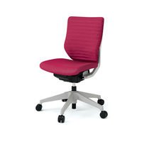 設置込】イトーキ エピオス オフィスチェア メッシュタイプ ローバック（グレーフレーム・樹脂脚）肘無 ロッキングレンジ調節 背座：ラズベリーレッド（直送品）