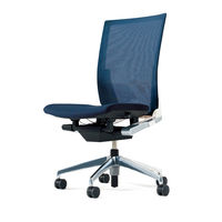 【設置込】イトーキVento（ヴェント）チェア　肘無プレーンメッシュ（ランバーサポートなし）ホワイトフレーム　ミラー仕上げ アルミ脚　背座：ネイビー （直送品）