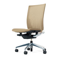 【設置込】イトーキVento（ヴェント）チェア　肘無プレーンメッシュ（ランバーサポートなし）ホワイトフレーム　ミラー仕上げ アルミ脚　背座：サンドイ （直送品）