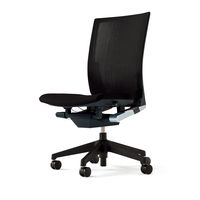 【設置込】イトーキVento（ヴェント）チェア　肘無　ストライプレイヤー（ランバーサポート付）ブラックフレーム　ブラック樹脂脚　グレーストライプ×ブ （直送品）