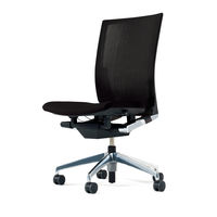 【設置込】イトーキ　Vento（ヴェント）チェア　肘なし　ストライプレイヤー（ランバーサポート付）ブラックフレーム　ミラー仕上げアルミ脚　グレースト （直送品）