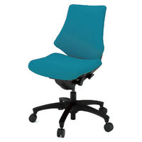 【設置込】イトーキ　エフチェア　クロスバック ローバック ブラックフレーム　ブラック樹脂脚　肘なし　背座：ストロングブルー　1脚（直送品）