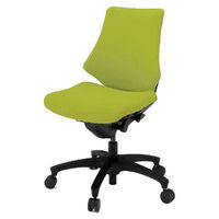 【設置込】イトーキ　エフチェア　クロスバック ローバック ブラックフレーム　ブラック樹脂脚　肘なし　背座：モスグリーン　1脚（直送品）