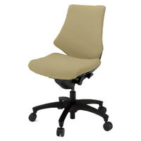 【設置込】イトーキ　エフチェア　クロスバック ローバック ブラックフレーム　ブラック樹脂脚　肘なし　背座：サンドイエロー　1脚（直送品）