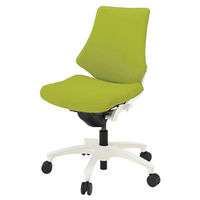 【設置込】イトーキ　エフチェア　クロスバック ローバック ホワイトフレーム　ホワイト樹脂脚　肘なし　背座：モスグリーン　1脚（直送品）