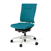 【設置込】イトーキ　セレーオチェア　クロスタイプ　肘なし　ハンガーなし　ホワイトフレーム　ホワイト樹脂脚　背座ストロングブルー　1脚（直送品）