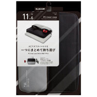PCバッグ インナーバッグ ー11.6インチ対応 ポケット付 ソフト ブラック BMーIBPT11BK エレコム 1個（直送品）