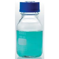 コクゴ ガラス瓶・容器 ねじ口瓶（デュラン） 青キャップ付