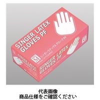 AS ONE 粉なしラテックス手袋 Mサイズ100枚入り　10箱 クアラテック手袋(パウダーフリー) アズワン 粉無 100枚入