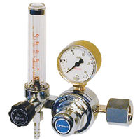 ユタカ 流量計付一段式圧力調整器 FRーI 酸素用 FR-I 1個（直送品）