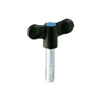 鍋屋バイテック(NBK) FA関連 ノブ・つまみ プラスティックウィングノブ（おねじ） KGWM-55-M8-20-YW 1個（直送品）