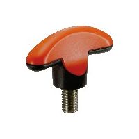 鍋屋バイテック(NBK) FA関連 ノブ・つまみ プラスティックウィングノブ KUWMS-64-M8-30-OR 1個（直送品）