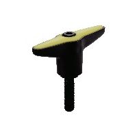 鍋屋バイテック(NBK) プラクランプレバー（おねじ） LUDM-78-10-20-BK 1個（直送品）