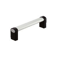 鍋屋バイテック(NBK) FA関連 取手 アルミオーバルチューブラ取っ手 UVF-36-600-BK 1個（直送品）