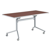 オカムラ Feathery（フェズリー） フラップテーブル ネオウッドダーク 幅1600×奥行800×高さ720mm 1台（直送品）