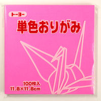 トーヨー 単色おりがみ もも 11.8cm 100枚入 063125 1セット(5冊)