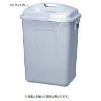 矢崎化工 ポリペール角型（蓋付）33L ライトグレー KL-30 1箱（3個入） 10-3300-03-02（直送品）